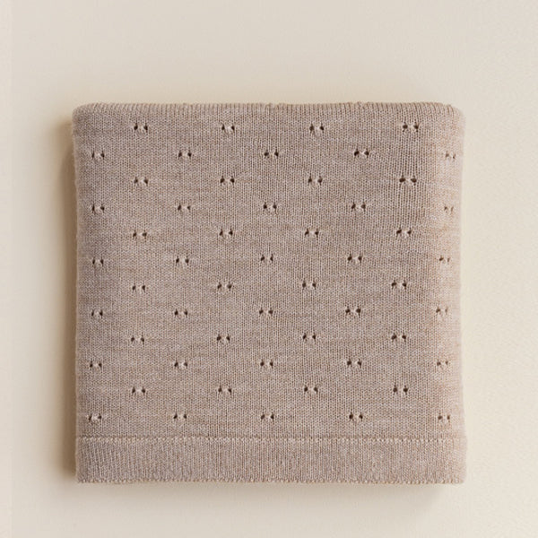 Hvid Blanket Bibi – Sand