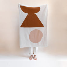 Hvid Blanket  Folie - Rust / Apricot