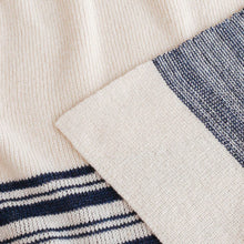 Hvid Blanket Gilbert - Off white / Blue