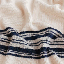 Hvid Blanket Gilbert - Off white / Blue