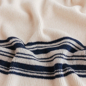 Hvid Blanket Gilbert - Off white / Blue