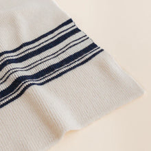 Hvid Blanket Gilbert - Off white / Blue
