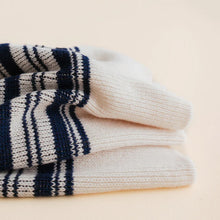 Hvid Blanket Gilbert - Off white / Blue