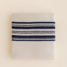 Hvid Blanket Gilbert - Off white / Blue