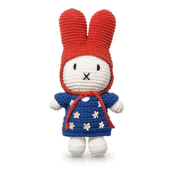 Just Dutch Miffy – Blue Flower Dress and Red Hat