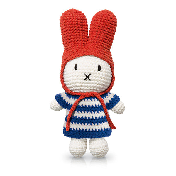 Just Dutch Miffy – Blue Striped Dress and Red Hat