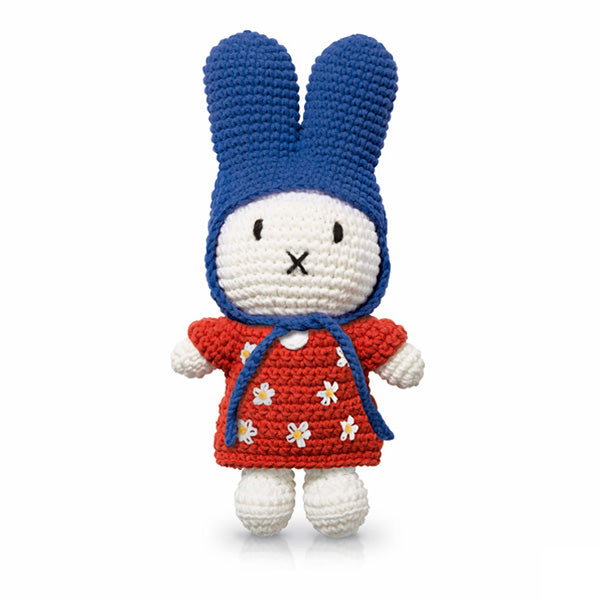 Just Dutch Miffy – Red Flower Dress and Blue Hat