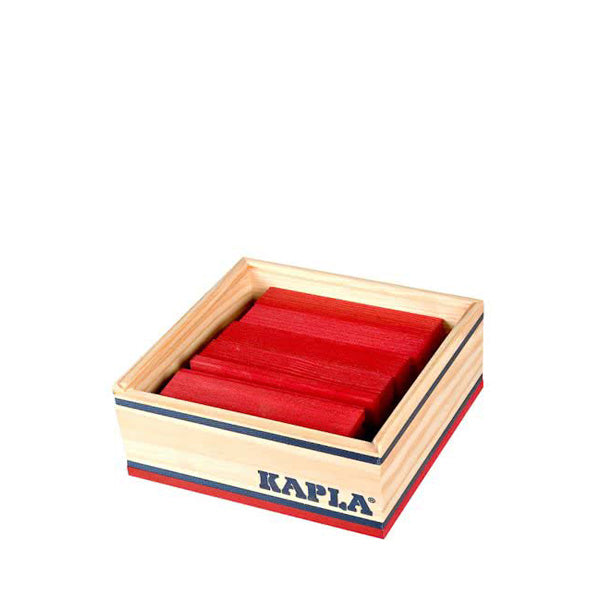 Kapla 40 Piece Wooden Building Set – Red