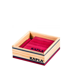 Kapla 40 Piece Wooden Building Set – Wine Red