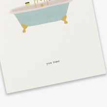 Kartotek Copenhagen Greeting Card - Bath Tub