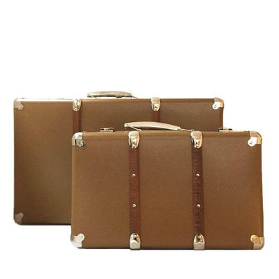 Kazeto Riveted Suitcase - Gold Brown
