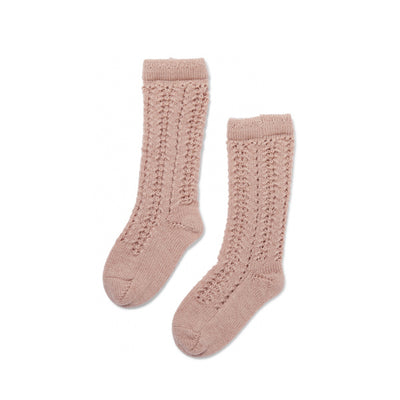 Konges Sløjd Wool Pointelle Socks - Rose Blush