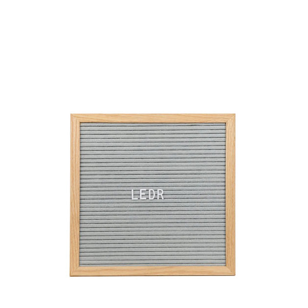 LEDR Letter Board 30×30 – Grey