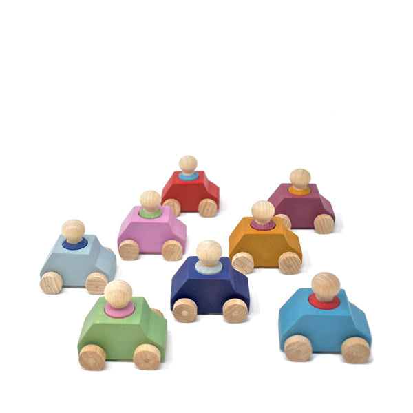 Lubulona Wooden Toy Car - Pack of 8