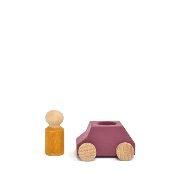 Lubulona Wooden Toy Car - Plum