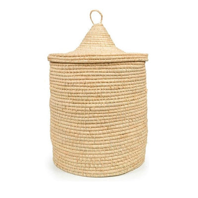 Madagascar Woven Palm Lidded Basket - MADA