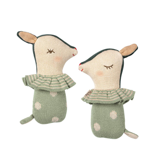 Maileg Bambi Rattle - Dusty Mint