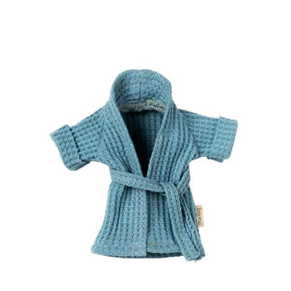 Maileg Mouse Bathrobe - Dusty blue