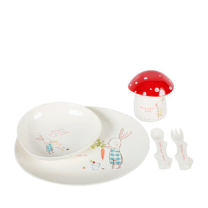 Maileg Bunny Green Melamine Set 6 parts