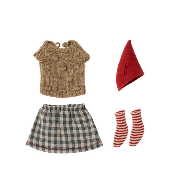 Maileg Christmas Clothes, Medium Mouse - Girl