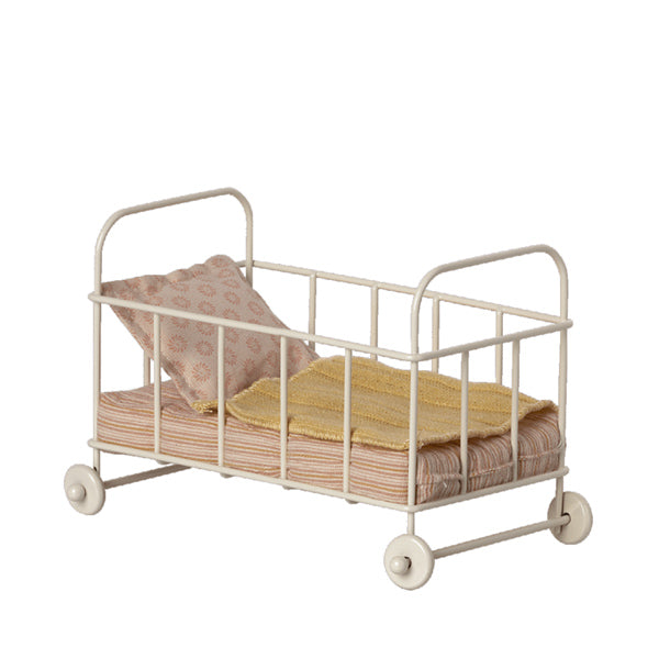 Maileg Cot Bed, Micro - Rose