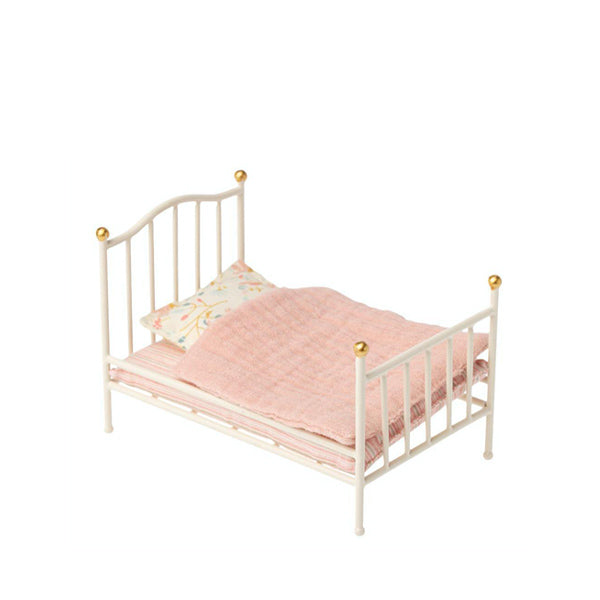 Maileg Metal Vintage Bed, Mouse - Off white
