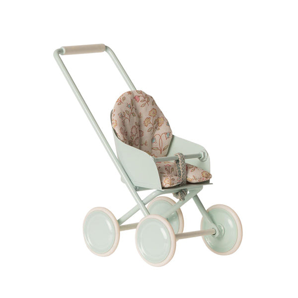 Maileg Stroller, Micro - Sky Blue