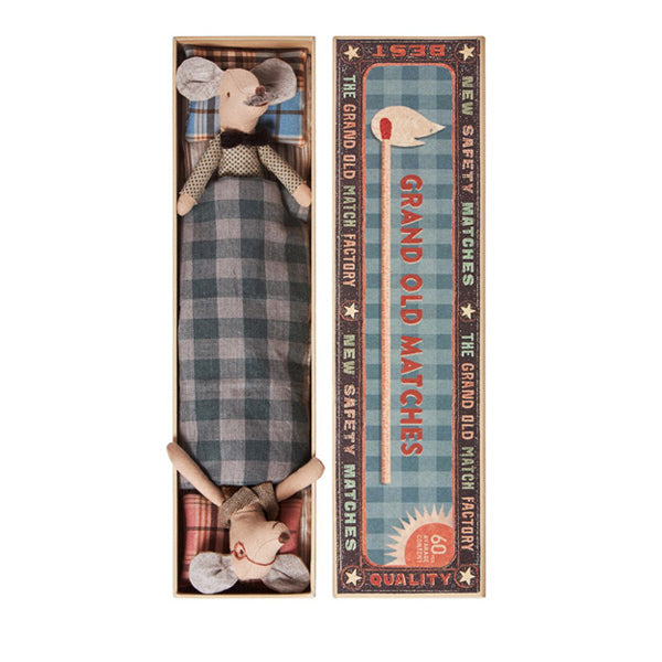 Maileg Mice Grandpa and Grandma in Matchbox