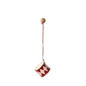 Maileg Metal Ornament - Drum Red