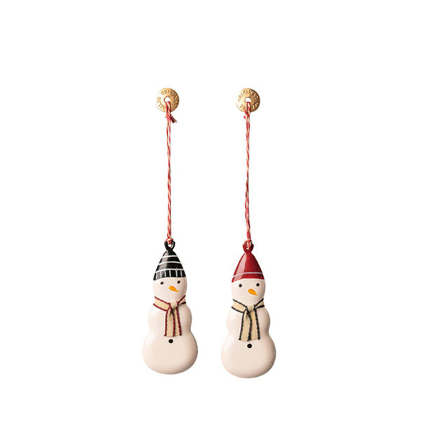 Maileg Metal Ornament - Snowman 2 pcs.