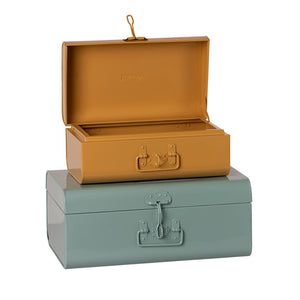 Maileg Storage Suitcase Set - Blue/Ocher