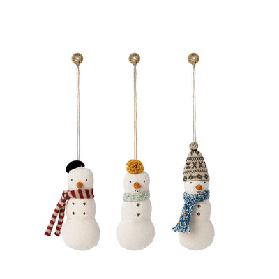 Maileg Snowman Ornament - Set of 3