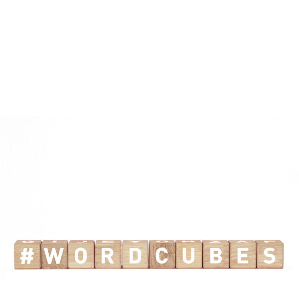Maison Deux Word Cubes – White