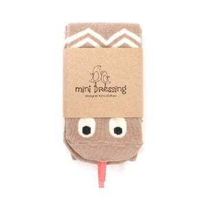 Mini Dressing Beige Snake Knee Socks