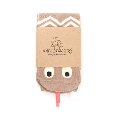 Mini Dressing Beige Snake Knee Socks