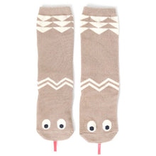 Mini Dressing Beige Snake Knee Socks