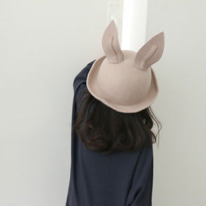 Mini Dressing Bunny Wool Hat - Beige
