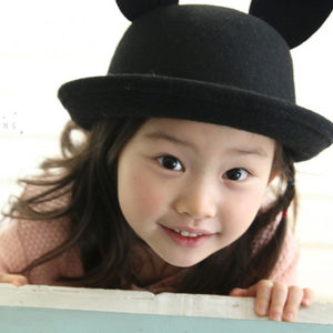 Mini Dressing Bunny Wool Hat - Black