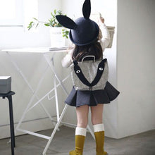 Mini Dressing Bunny Wool Hat - Black