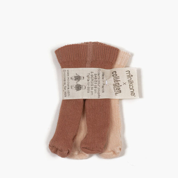 Minikane x Collégien Set of 2 Tights – Bois de Rose/Sorbet