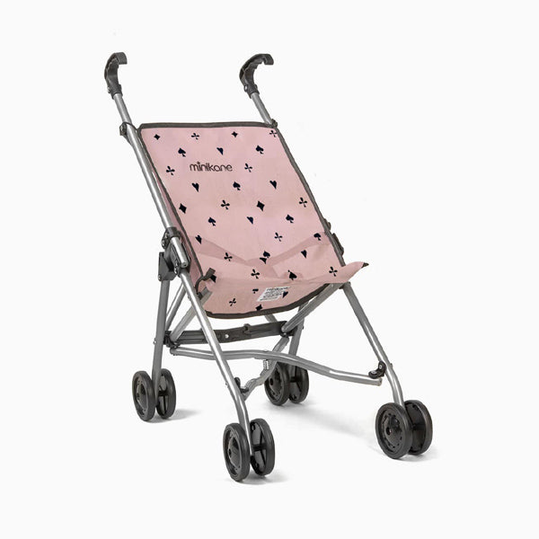 Minikane Doll Stroller - Playing Cards Powder Pink