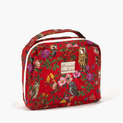 Minikane & Nathalie Lété Small Cotton Suitcase – “Le Royaume des Oiseaux”