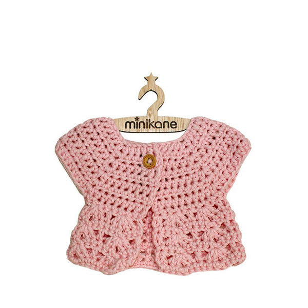 Minikane Paola Reina Baby Doll Crochet Cardigan – Rose