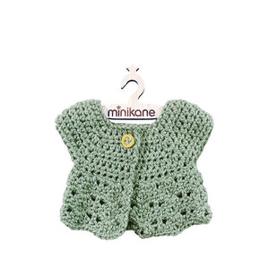 Minikane Paola Reina Baby Doll Crochet Cardigan – Vert Amande