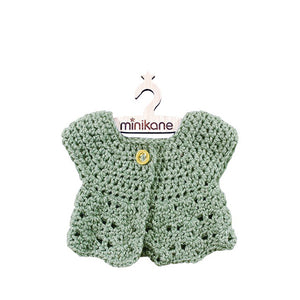 Minikane Paola Reina Baby Doll Crochet Cardigan – Vert Amande