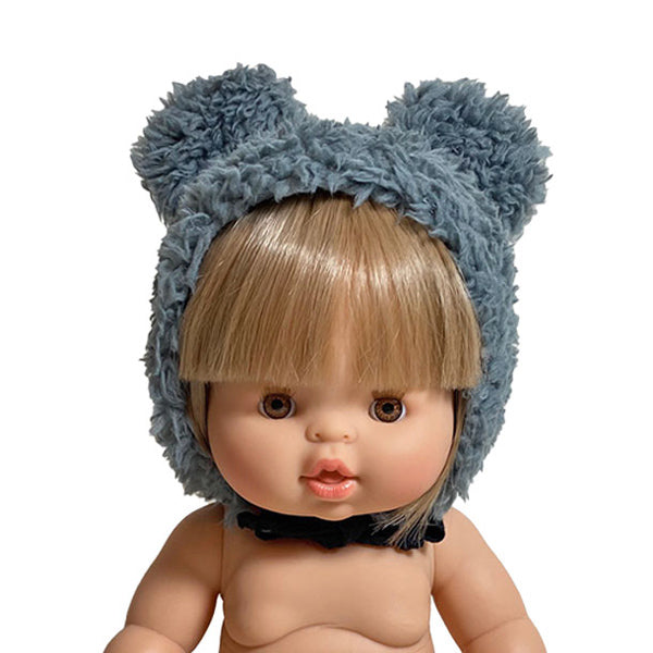 Minikane Paola Reina Baby Doll Bonnet BEAR - Anthracite