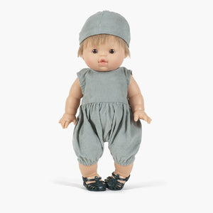 Minikane Paola Reina Baby Doll Bonnet TICO - Babycord Vert Sauge
