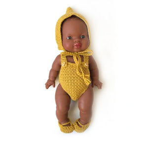 Minikane Paola Reina Baby Doll Crochet Shoes – Mustard