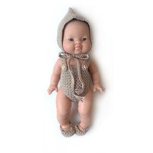 Minikane Paola Reina Baby Doll Crochet Pixy Hat – Beige