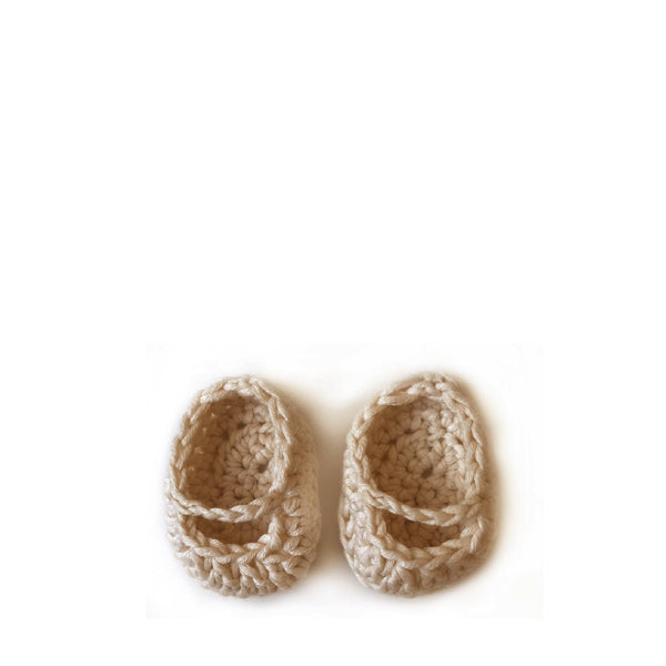 Minikane Paola Reina Baby Doll Crochet Shoes – Natural